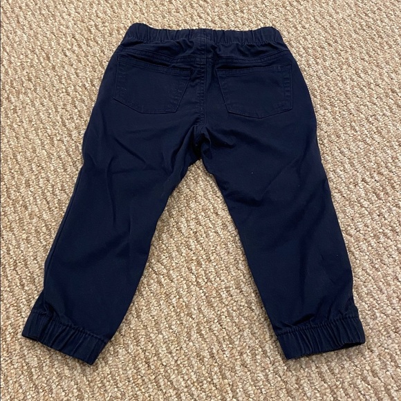 Cat and Jack Boys Size 2T Jogger Navy Blue Pants with Drawstring 98% Cotton - Picture 4 of 5